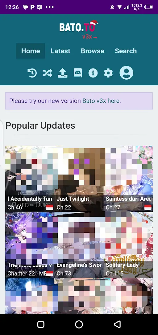 Screenshot of Batoto